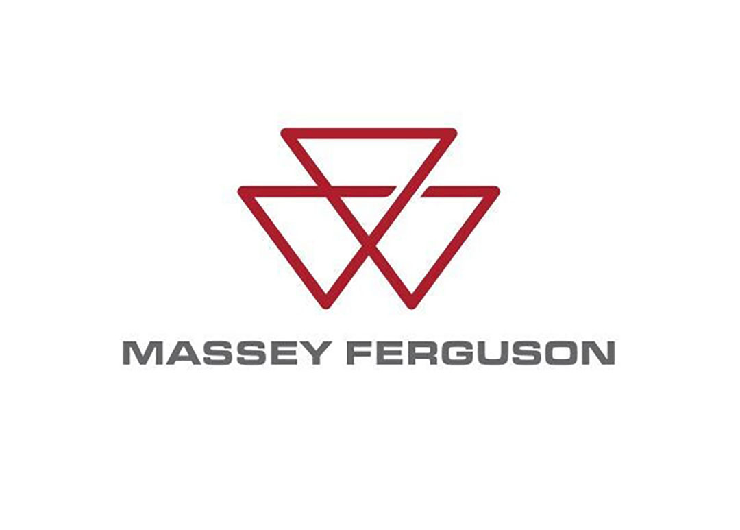 Het nieuwe transparante logo van Massey Ferguson. Foto: Massey Ferguson