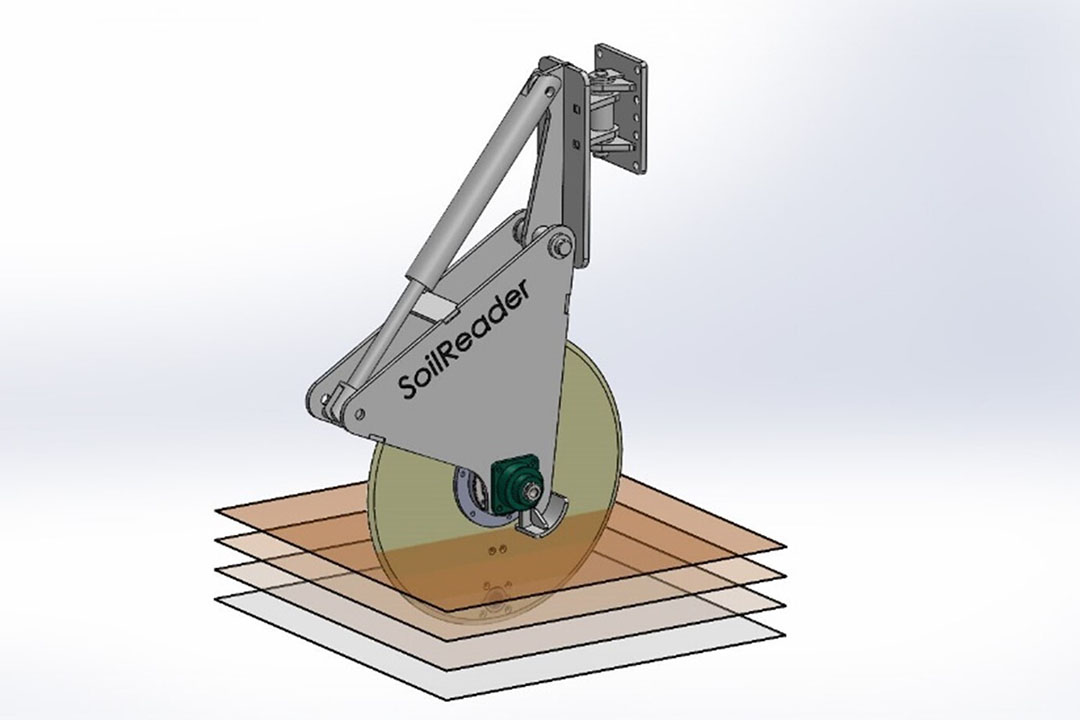 De spectrometer meet realtime de diepte van de bodem, zodat je koolstofmetingen vanaf het oppervlak tot dieper in de bodem kunt bepalen.