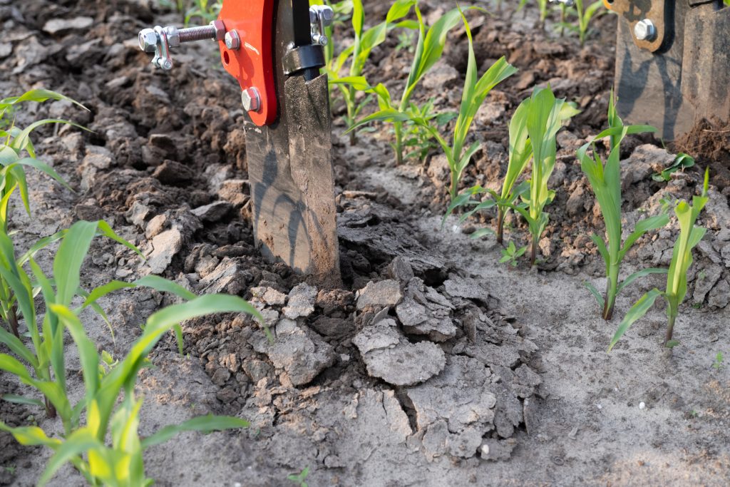 De woelpoten gaan 35 tot 40 centimeter de grond in, maken de grond los en breken de ploegzool. Hierdoor komt het bodemleven weer op gang.