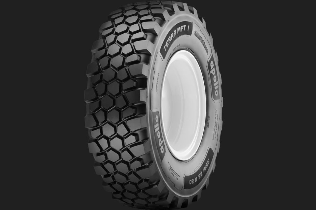 De Apollo Terra MPT 1 is verkrijgbaar in drie maten: 365/80R20 MPT, 365/85/R20 en 405/70 R20 MPT.