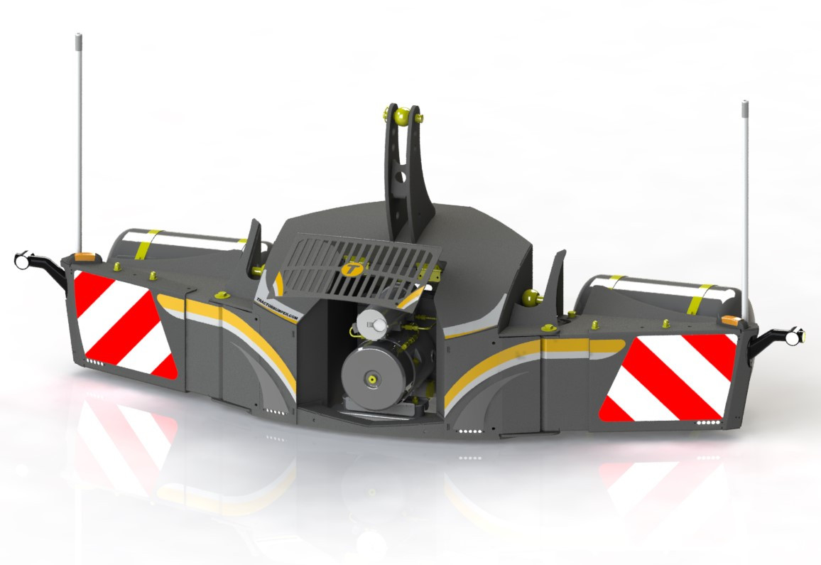 De TractorBumper Air is voorzien van een schottencompressor in het midden, en optioneel twee luchtketels aan de zijkanten. - Foto's: Tractorbumper
