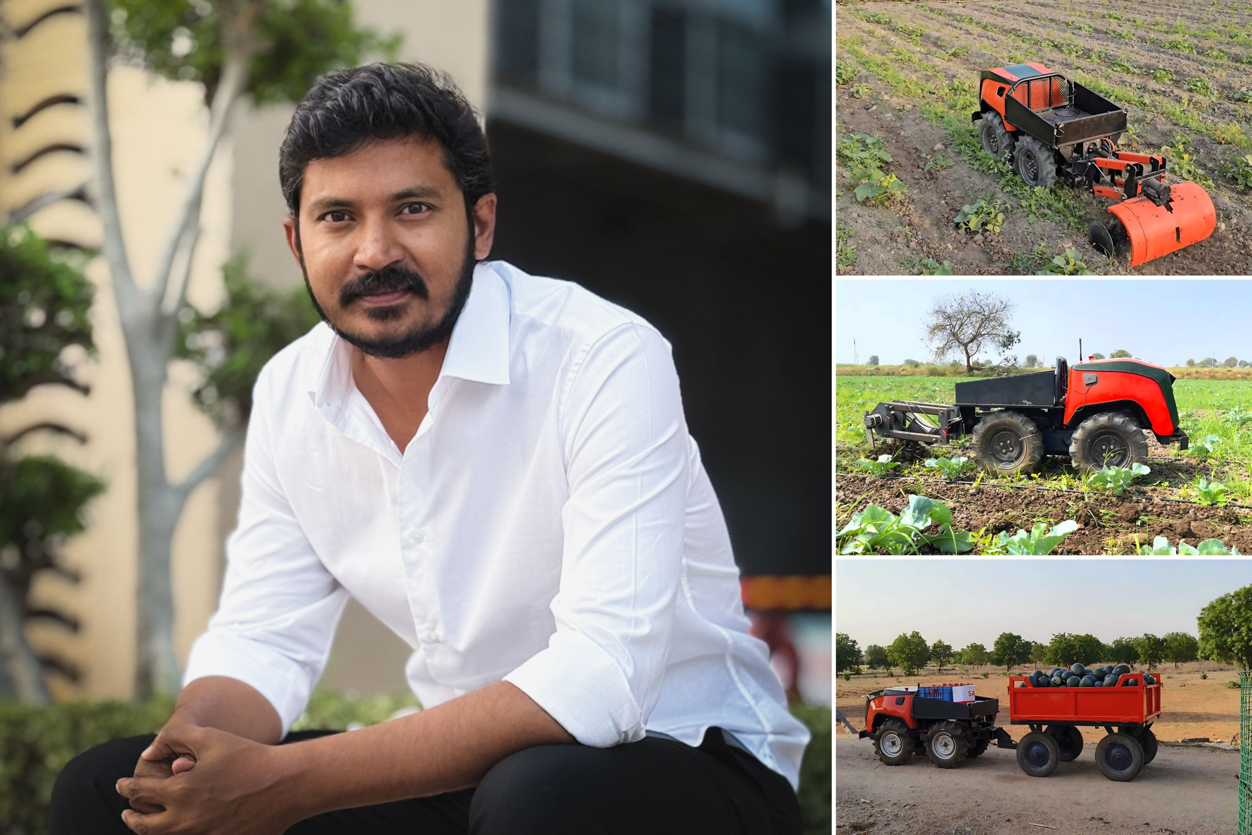 Sreekanth Reddy Vajrala, CEO van de Indiase fabrikant FarmRobo: "Boeren hebben een cruciale rol gespeeld in het ontwikkelingsproces van onze iMog-veldrobot." - Foto’s: FarmRobo iMog