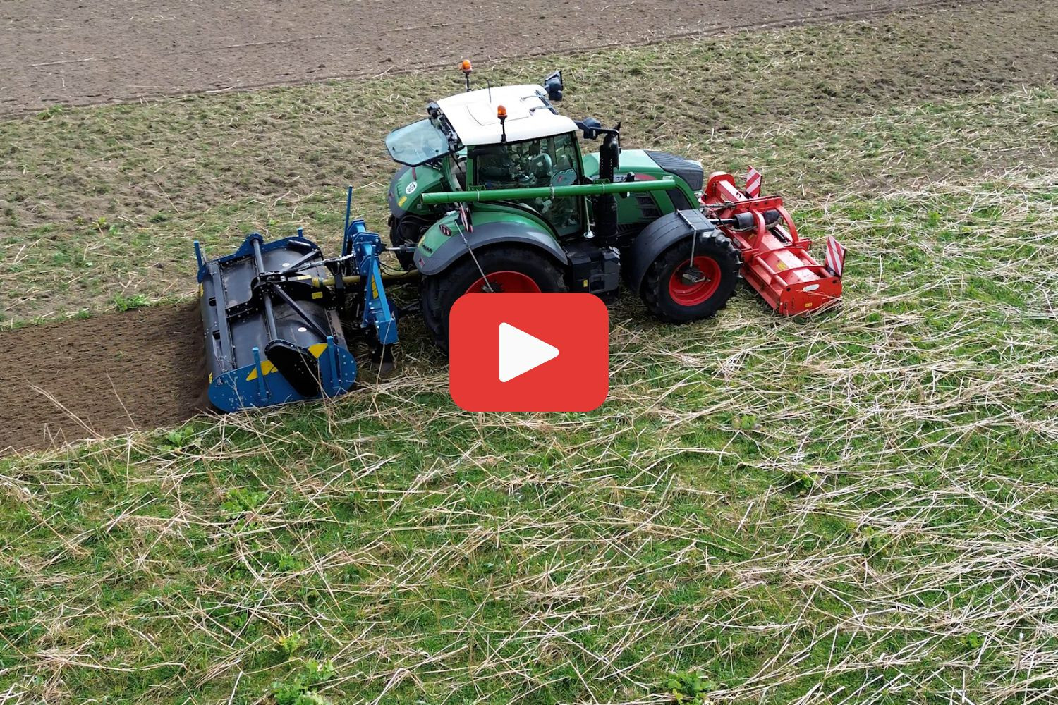 Bodemverdichting opheffen met Imants-voorzetwoeler in combinatie met de Imants Ecomix-spitmachine. – Still uit video