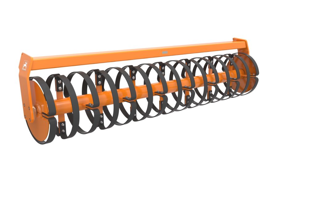 De naloopwals heeft een ringdiameter van 580 mm, een asdiameter van 140 mm en een ringafstand van 200 mm.