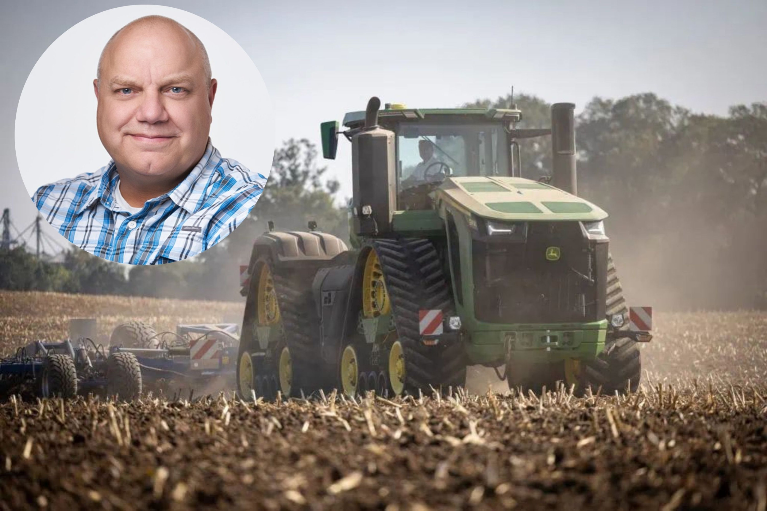 Hoe groter de trekkers en bijbehorende werktuigen, hoe hoger de aanschafkosten per meter werkbreedte. In deze blog beschrijft Craig Rupp hoe een Amerikaanse graanteler met autonomie zijn compleet uit de hand gelopen investeringskosten aanpakt. - Foto: John Christensen/foto-inzet: Craig Rupp