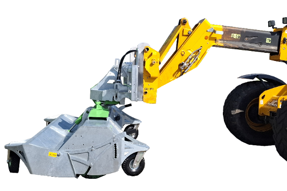 De nieuwe veegmachine voor wielladers van Zocon is leverbaar in werkbreedtes van 195, 240 en 285 cm