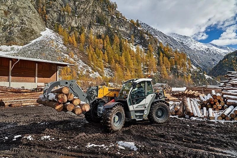 Op vakbeurs Ligna 2025 in Hannover presenteerde Liebherr de T 60-9s, een verreiker ontwikkeld voor toepassingen in de hout- en bosbouwsector. – Foto: Liebherr