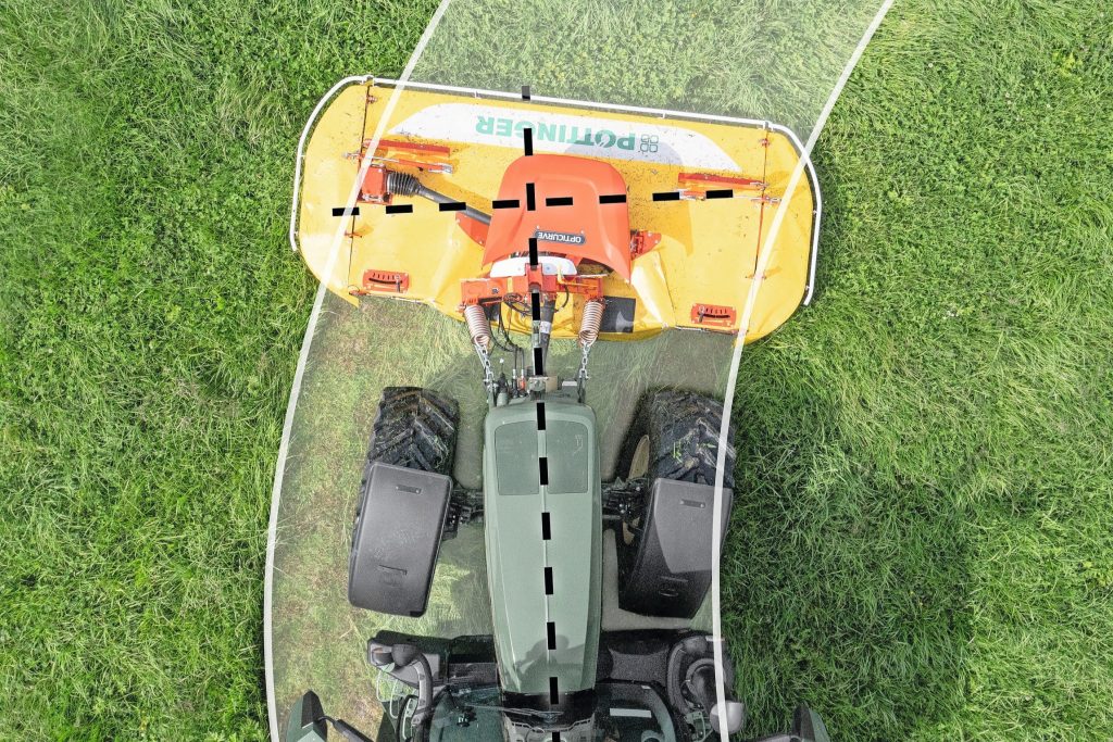 De maaier kan in totaal 20 centimeter naar links of naar rechts bewegen. Door de manier waarop de maaier is opgehangen ontstaat er tijdens de verschuiving ook een hoek van maximaal 8 graden in de stuurrichting van de trekker.