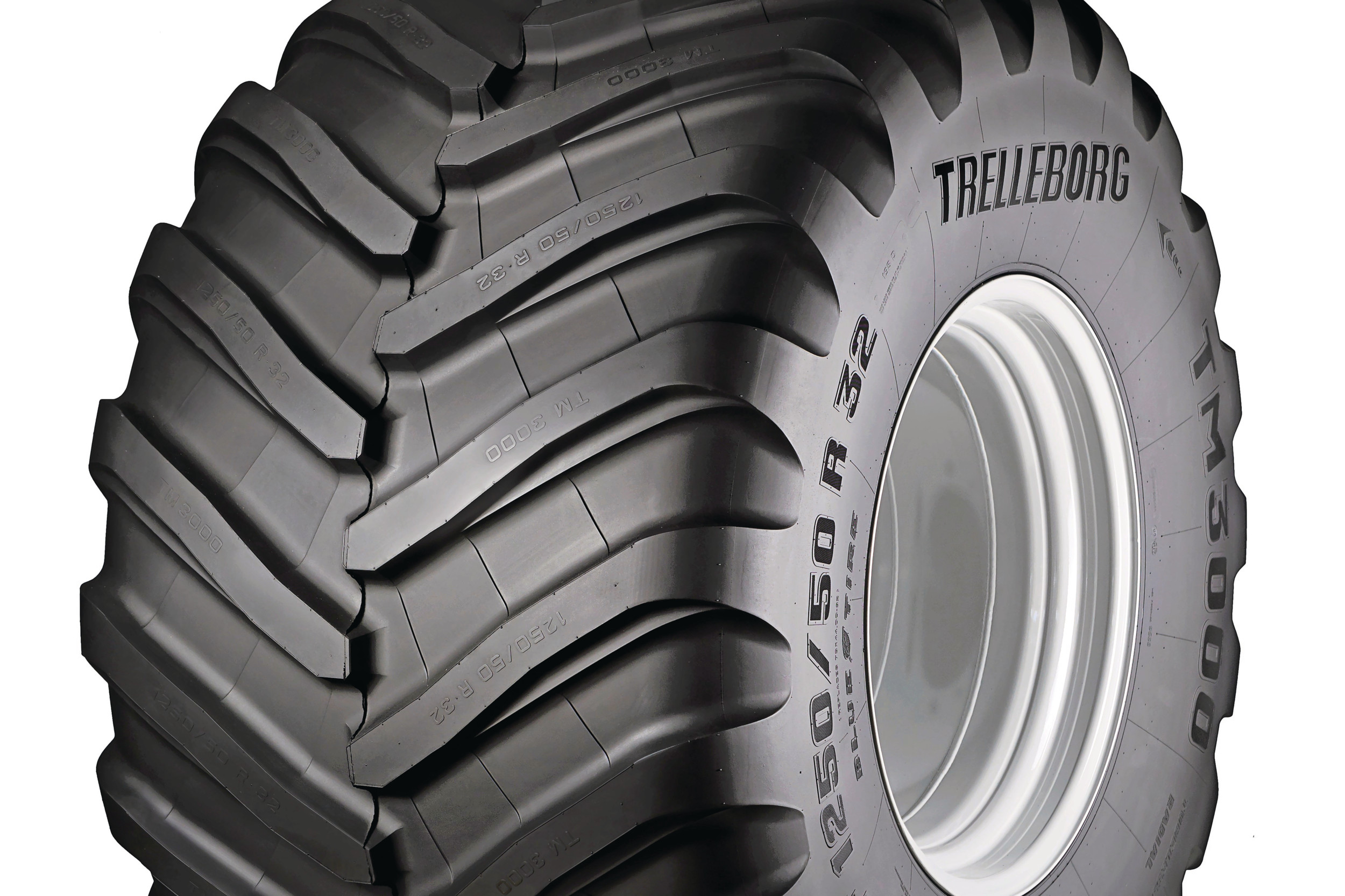 Ook Trelleborg kan straks een 1250/50 R32-band leveren. Het gaat om een VF-band. Foto: Trelleborg