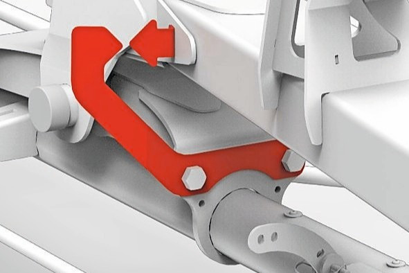 Vanuit de trekkercabine heb je direct zicht op deze indicator die aangeeft of je de trekkerhef in de optimale positie hebt staan.