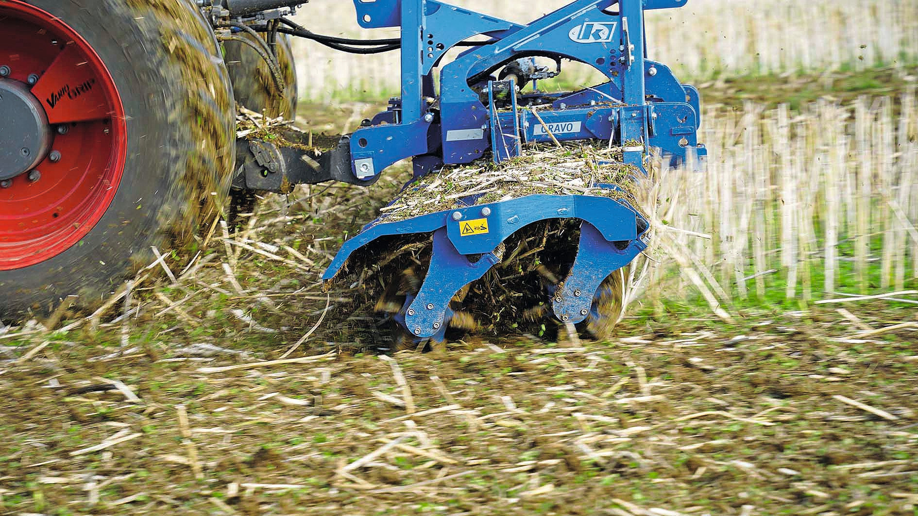 Köckerling presenteert op de Agritechnica in Hannover de Gravo-messenwals. Die is er in twee werkbreedtes. Foto’s: Köckerling