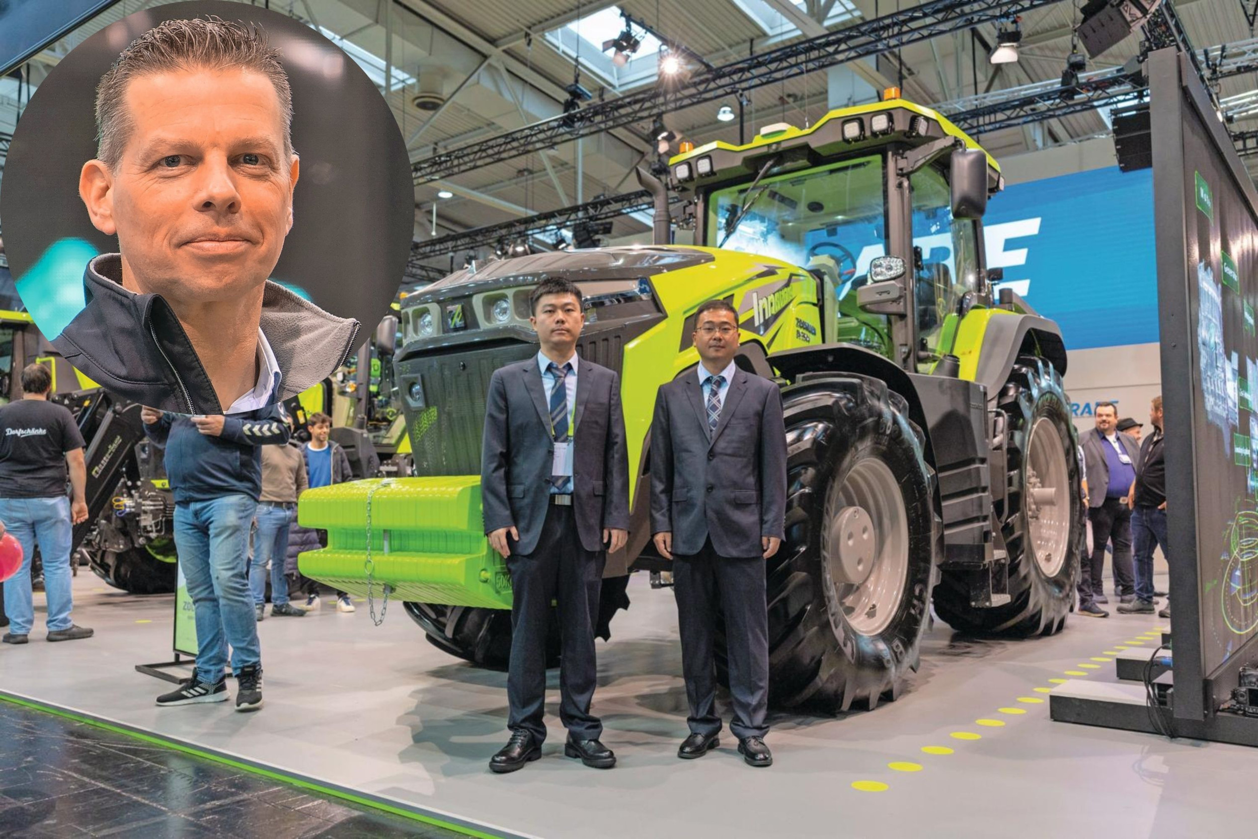 De Chinese fabrikant Zoomlion was één van de 248 Chinese standhouders op vakbeurs Agritechnica 2025. "Ik heb niet eerder zoveel mensen van Aziatische afkomst zien rondlopen tijdens de eerste dagen van de Agritechnica", schrijft TREKKER-hoofdredacteur Bas van Hattum in zijn blog. Foto: Mark Pasveer