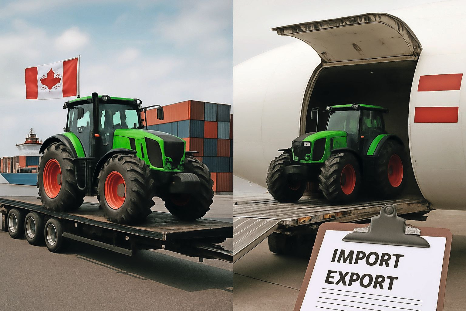 Bij de import en export van een trekker of landbouwmachine gelden verschillende eisen, afhankelijk of de machine uit een EU-land komt of gaat of daarbuiten.