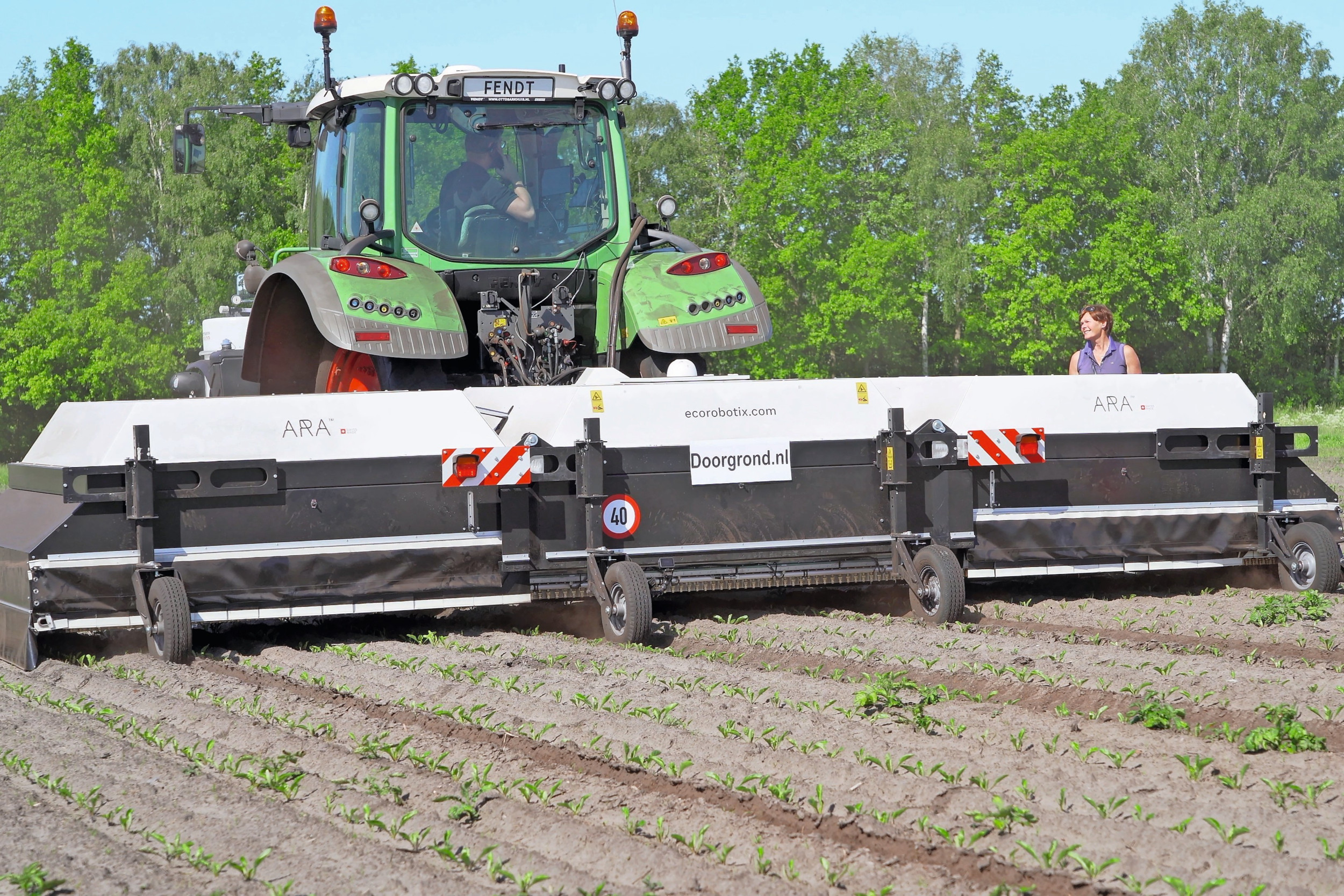 De Zwitserse fabrikant Ecorobotix levert de ARA-spotsprayer in het derde kwartaal van 2026 in een 9 en 12 metervariant. Hiermee speelt de fabrikant in op de wens van gebruikers om met bredere machines te werken. Foto: Jan Willem Schouten