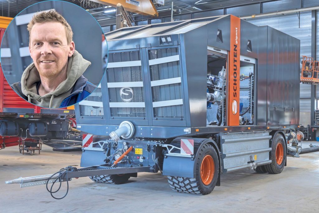 Schouten Gigant G400-15 van Breure De Waard in Swifterband (Fl.). Inzetfoto: Michel van Kleef, planner van Breure De Waard. Foto: Koos Groenewold