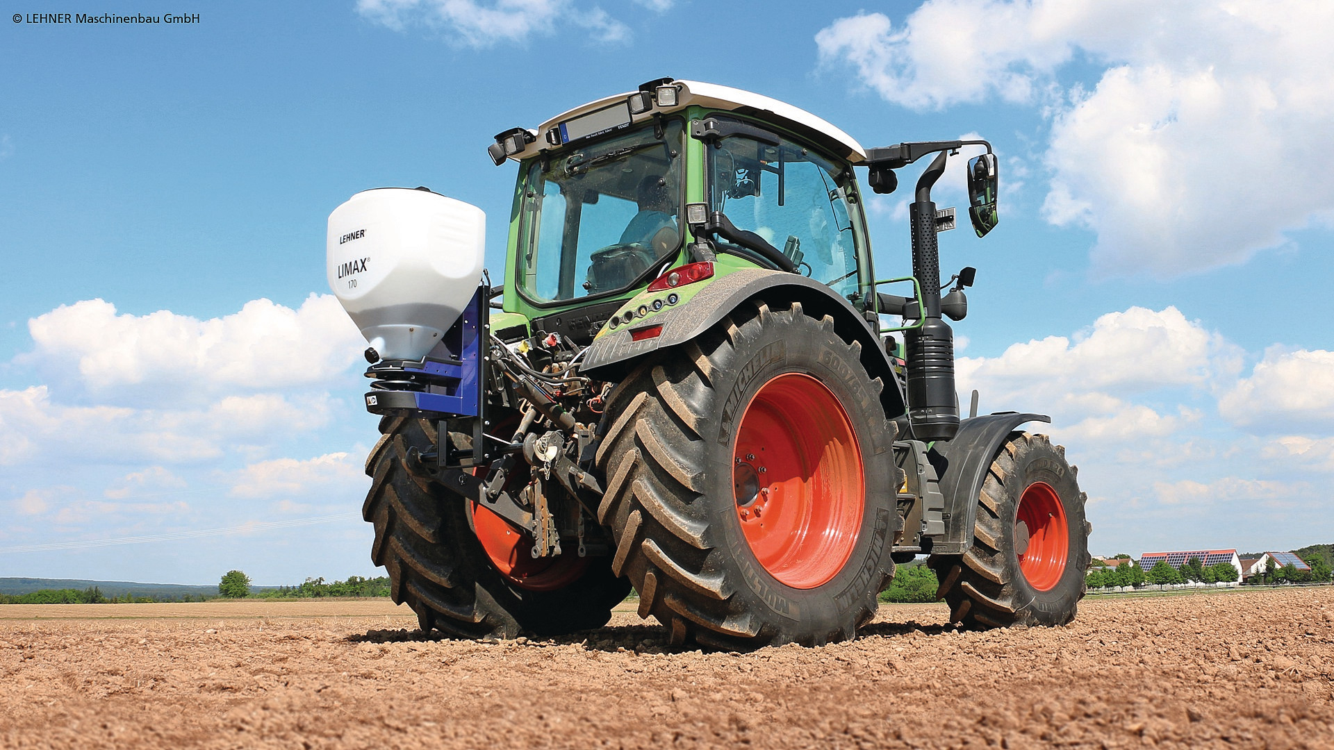 Het Duitse Lehner bouwt onder andere pneumatische zaaimachines en granulaatstrooiers. Foto: Lehner