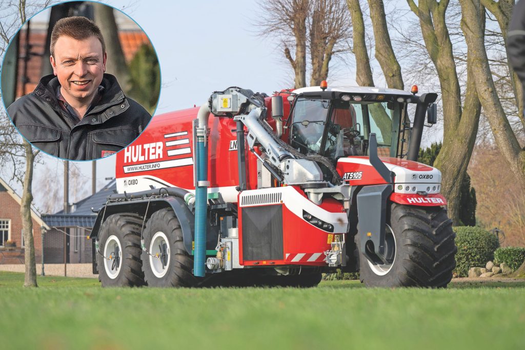 De Oxbo AT5105 van Jan Hulter, eigenaar van loonbedrijf Hulter in Anerveen (Ov.).